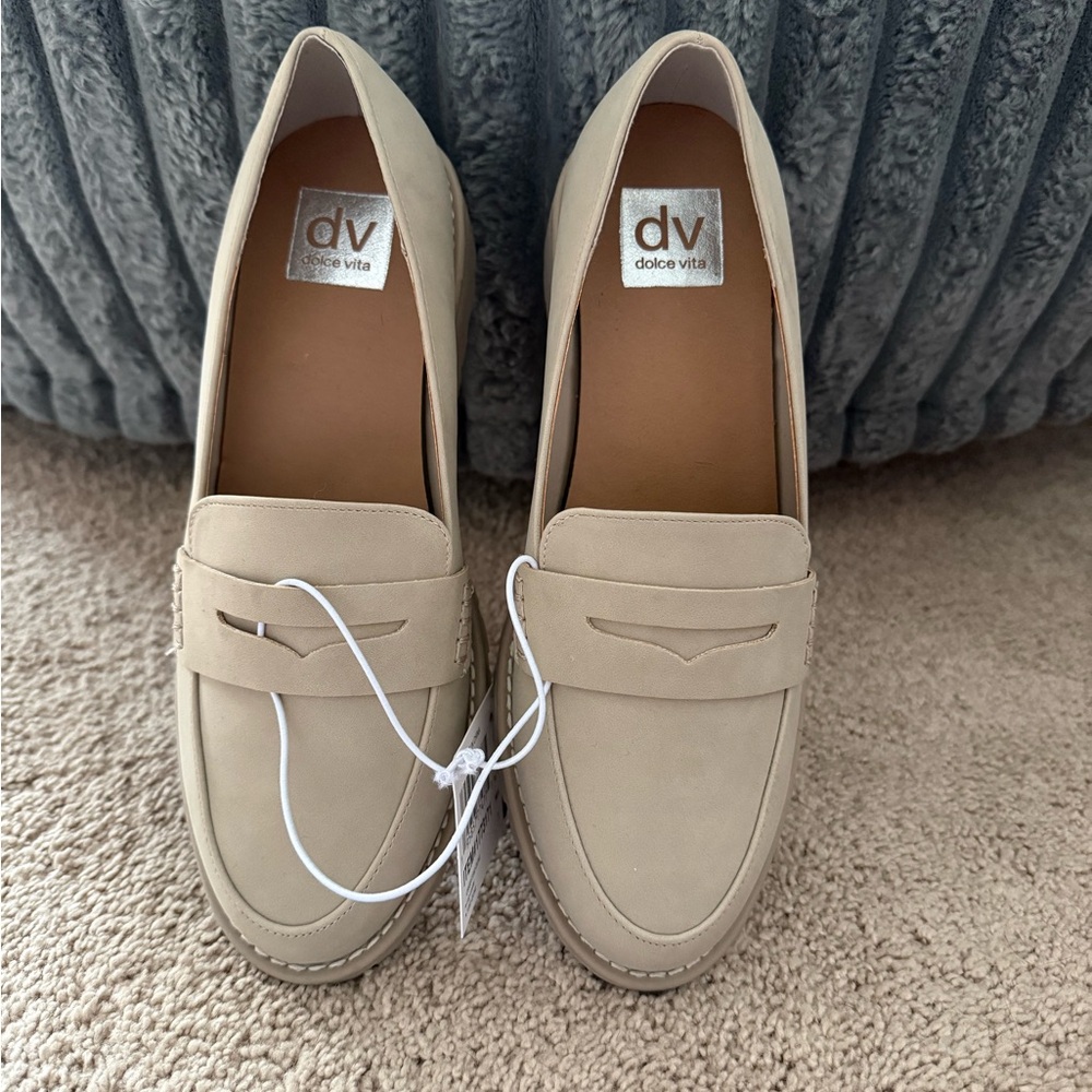 Dolce Vita Neutral Tan Penny Loafers